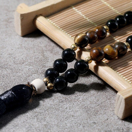 Collier de perles Mala en bois