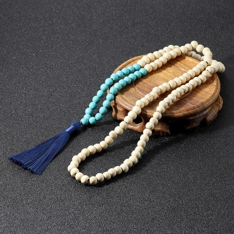 Collier de perles Mala en bois