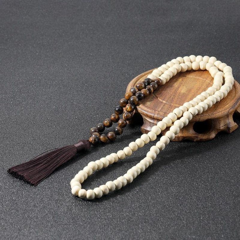 Collier de perles Mala en bois