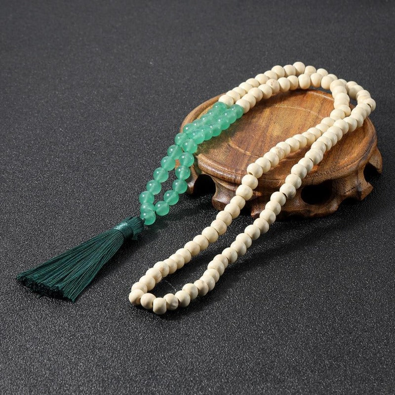 Collier de perles Mala en bois