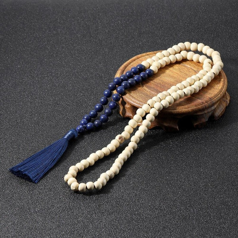 Collier de perles Mala en bois