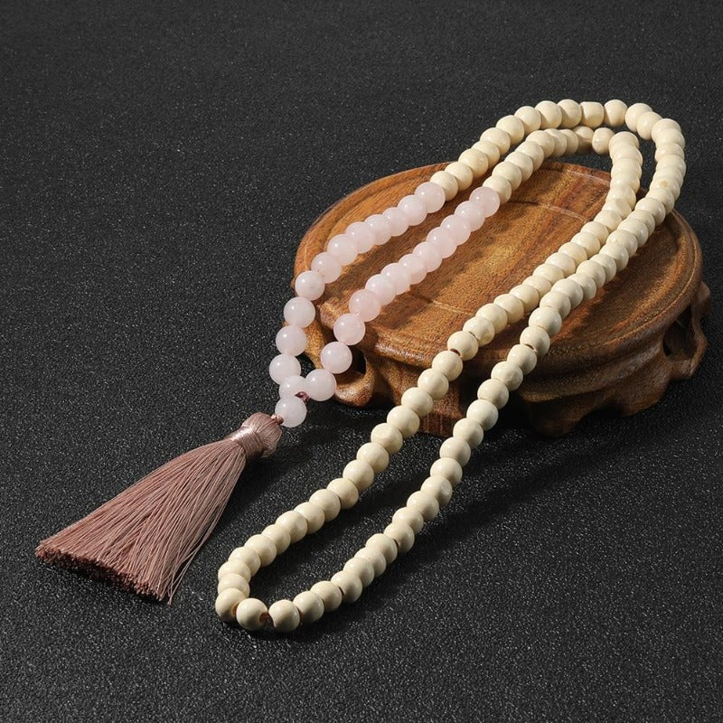 Collier de perles Mala en bois