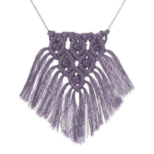 Collier en macramé