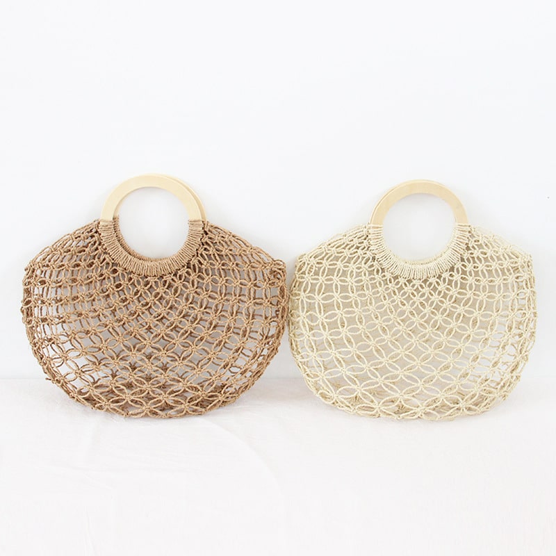Sac macramé rond