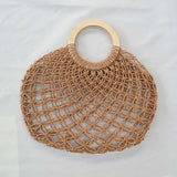 Sac macramé rond
